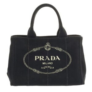 Prada Canapa Black Denim Handbag